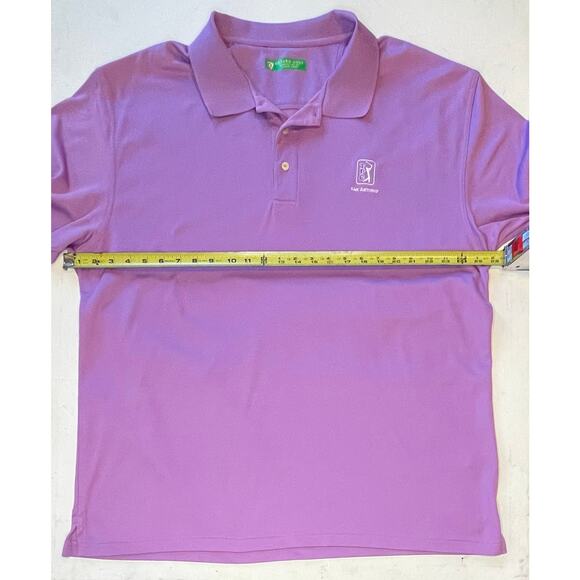 Oxford Golf TPC San Antonio Purple Polo Shirt Men’s Sz XL Earth Tech Super Dry - Picture 5 of 10